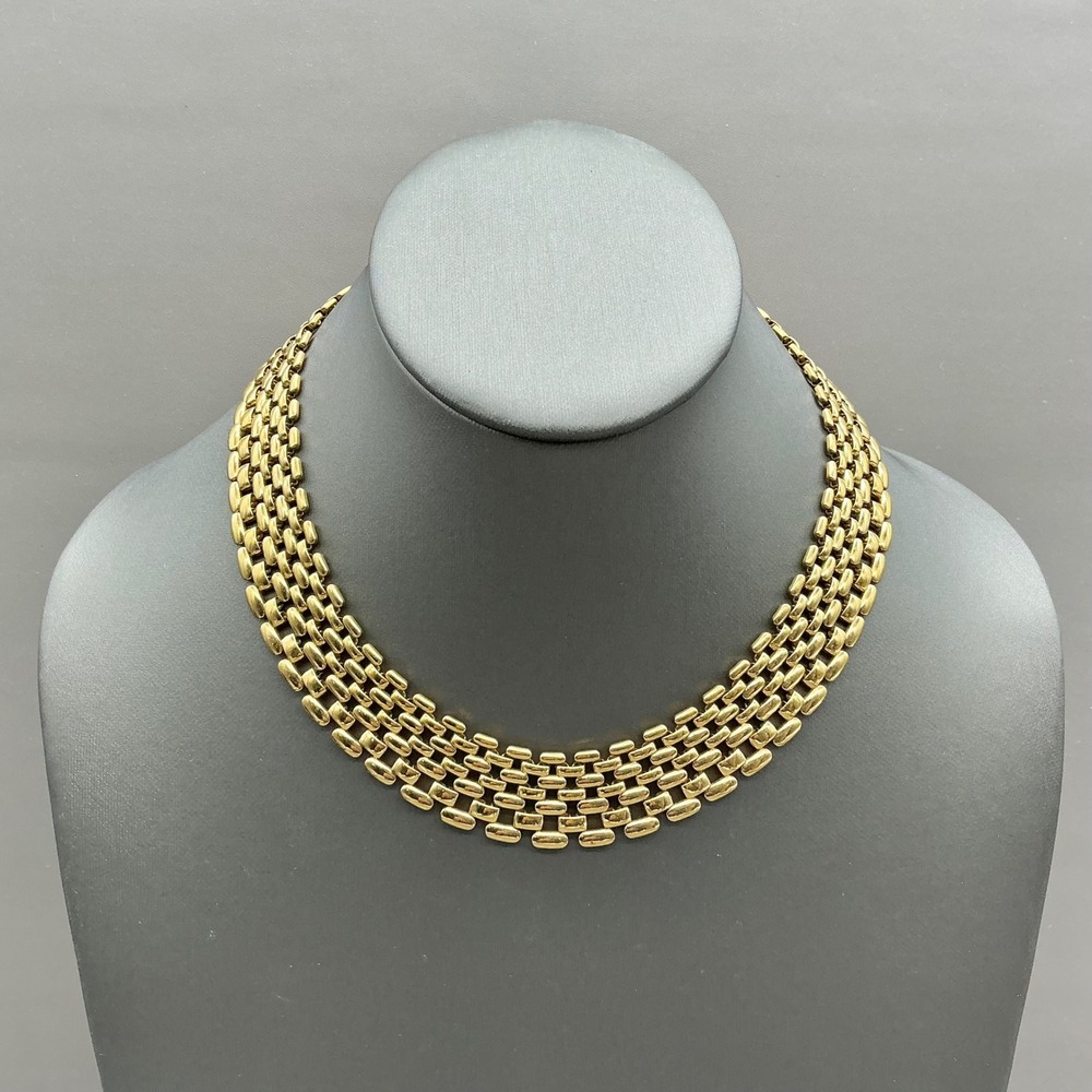 Napier Necklace Women Gold Tone Link Chain Choker Collar Vintage Jewelry 16 Inch